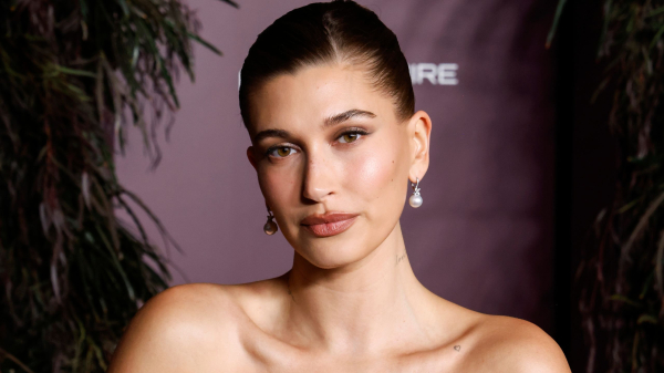 You Can See Right Through Hailey Bieber’s Glass Slipper Nails—See the Photos