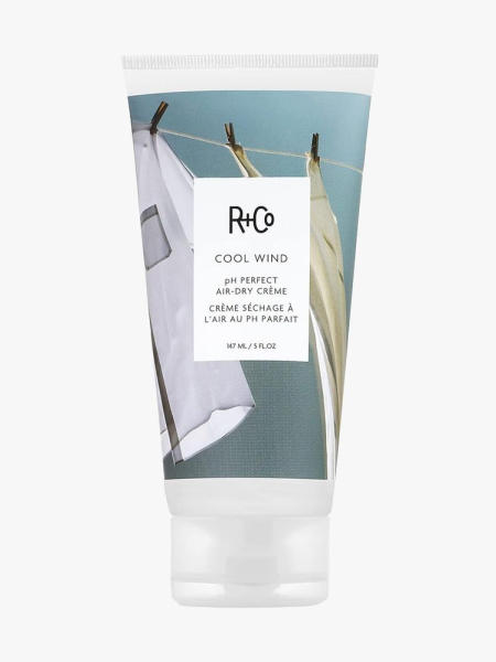R+Co Cool Wind pH Perfect Air Dry Hair Cream in branded component on a light gray background
